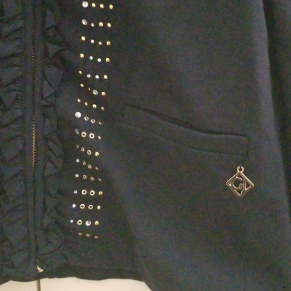 NWT Gaudi Jeans Navy Blue zipper sweatshirt - Picture 2 of 4